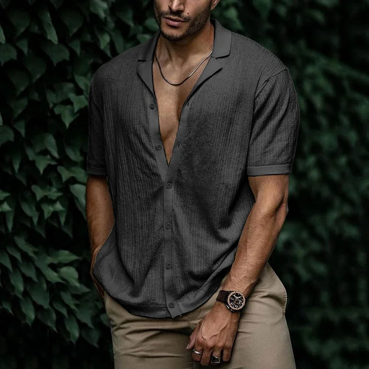 Liam | Men's Linen Summer Button-Up Shirt