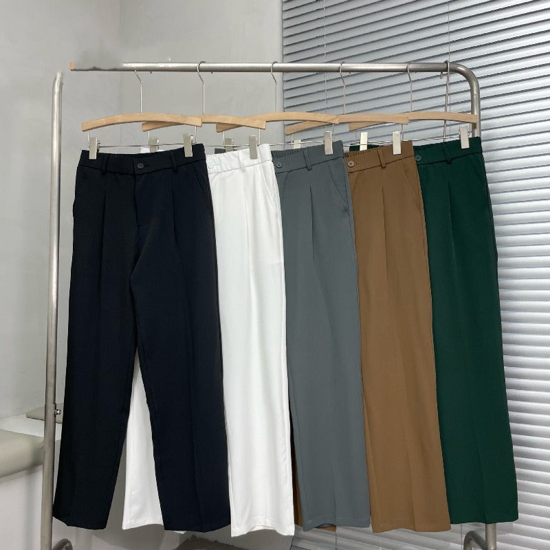 Theo | Elegant Straight Fit Cotton Pants