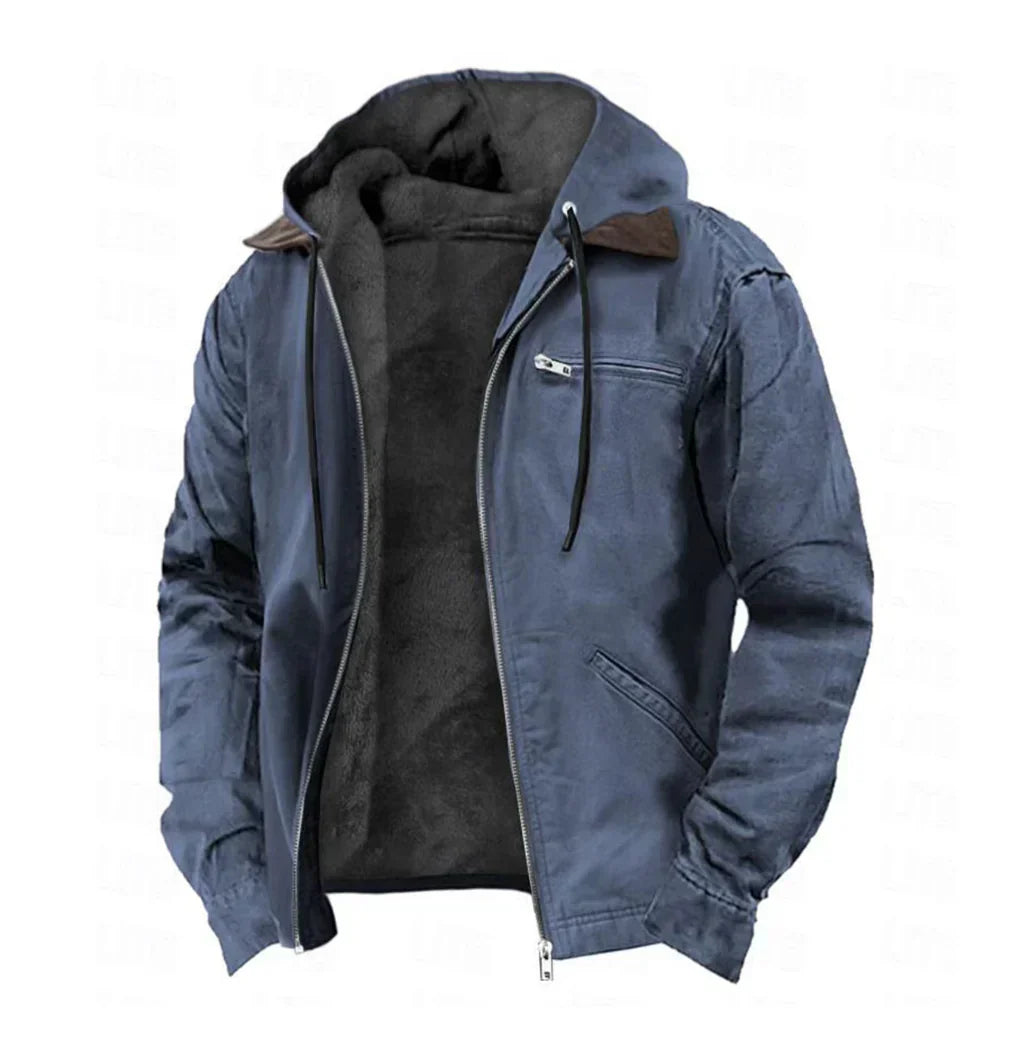 Abraham - Stylish Fleece-Lined Hooded Jacket