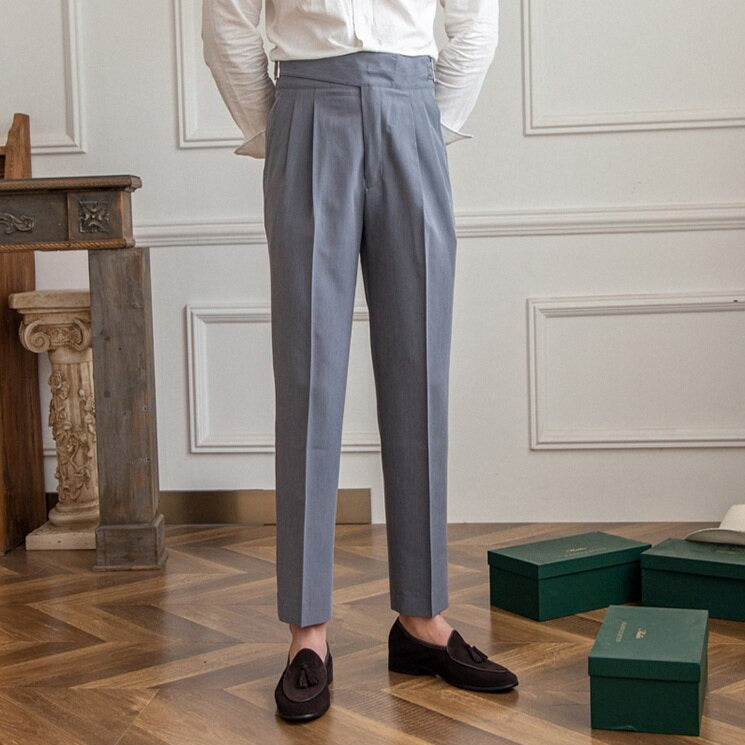 Henrik | Buckle Waist Formal Trousers