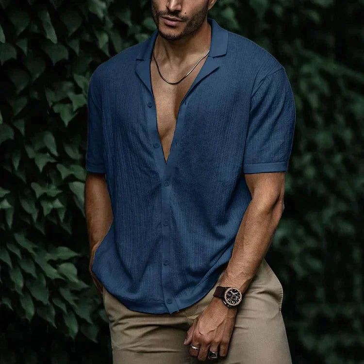 Liam | Men's Linen Summer Button-Up Shirt
