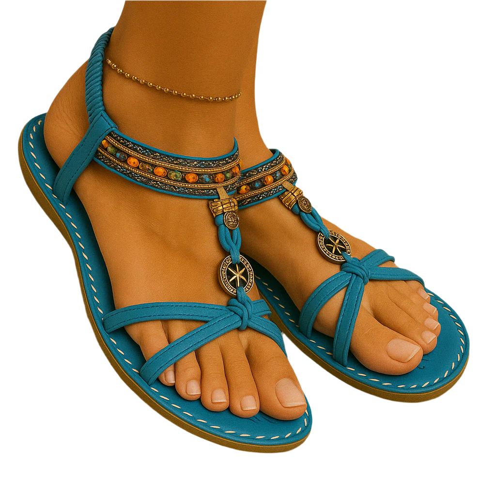 Mia | Boho Beaded Summer Sandals for Women