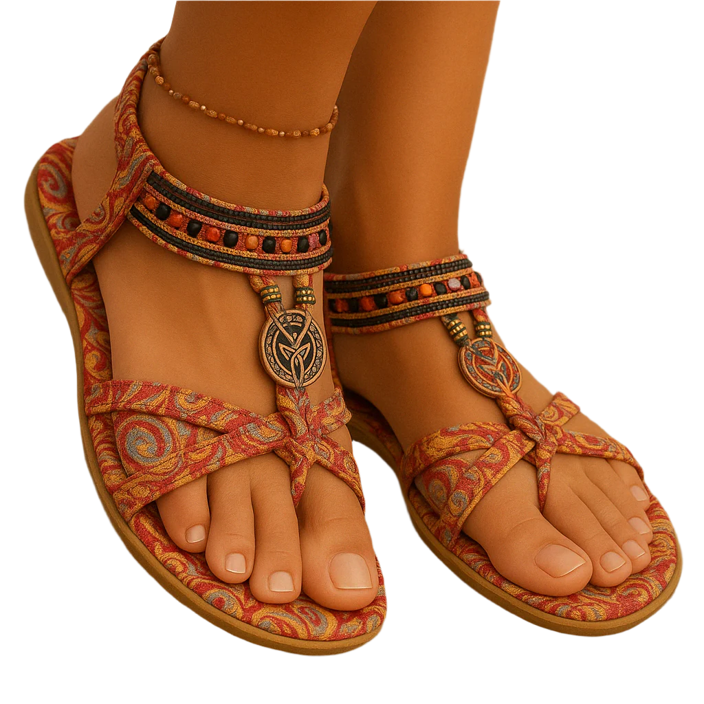 Mia | Boho Beaded Summer Sandals for Women