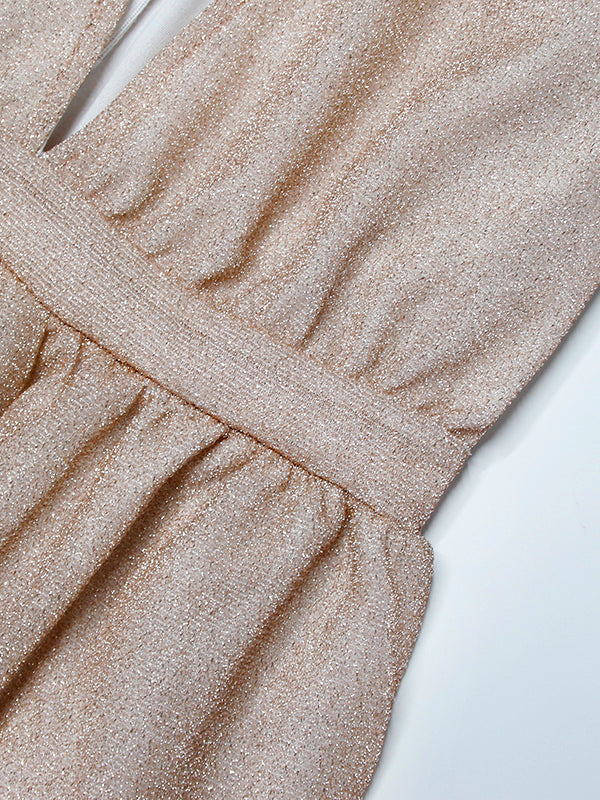 Arabella | Elegant Evening Gown with Shimmering Sleeves