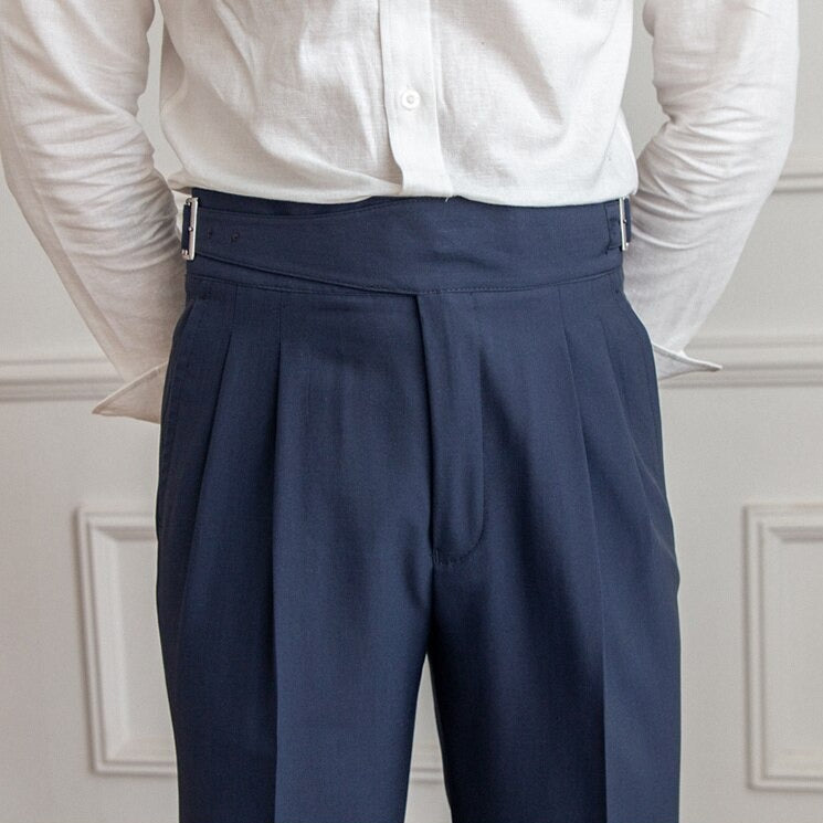 Henrik | Buckle Waist Formal Trousers