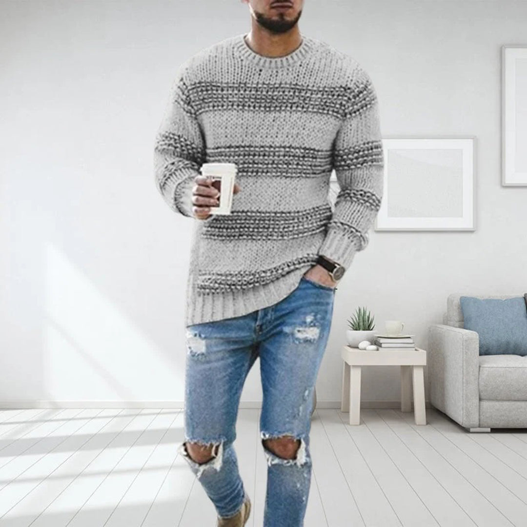 Coarse Knit Norwegian Sweater for Men
