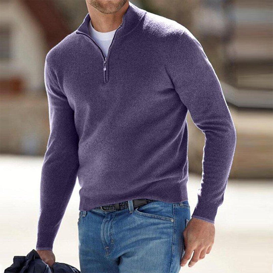 Luke - Men's Zippered Sweater