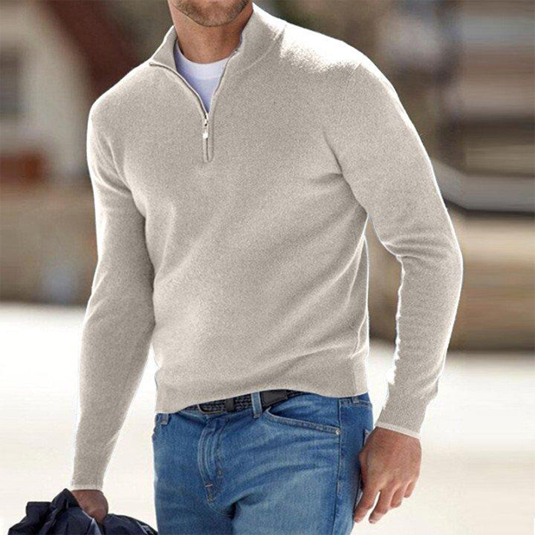 Luke - Men's Zippered Sweater