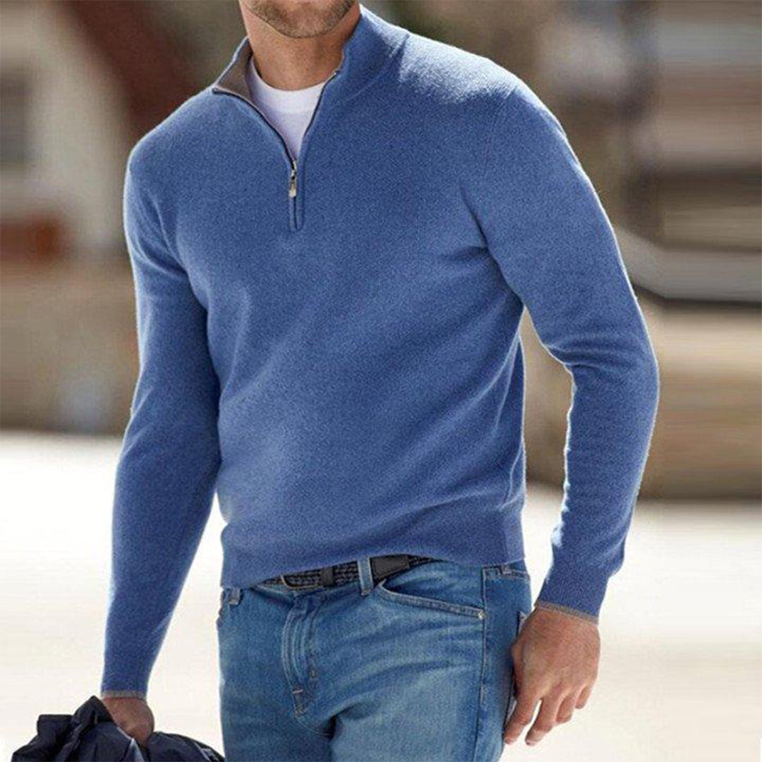Luke - Men's Zippered Sweater