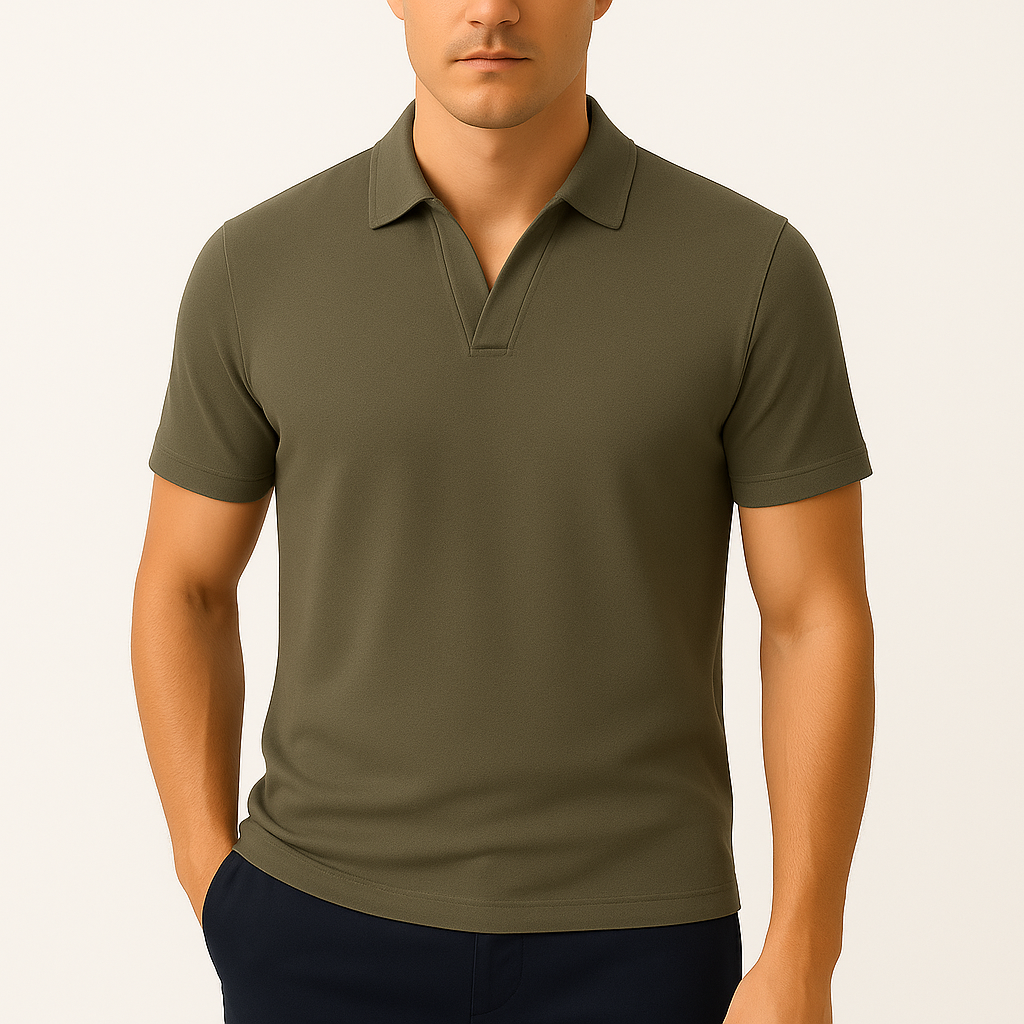 Leo Knit Cotton Polo Shirt
