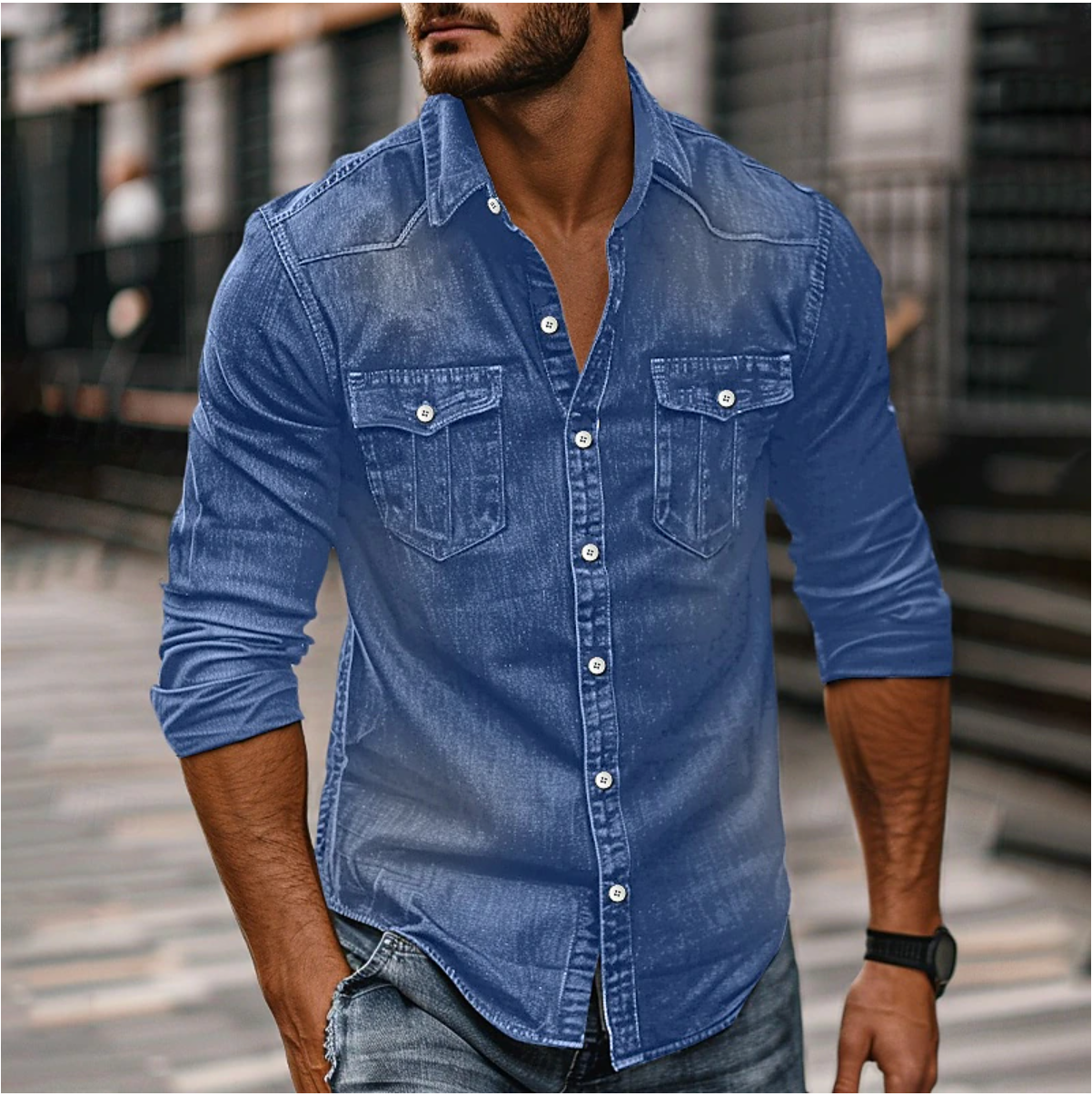 Oliver | Denim Shirt for Men