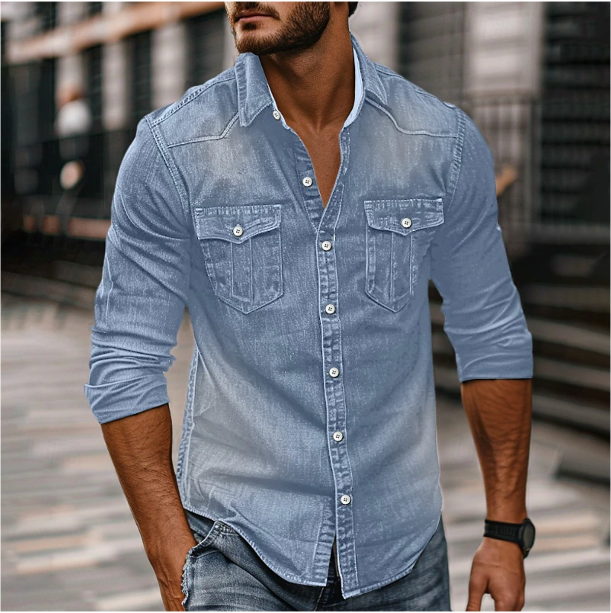 Oliver | Denim Shirt for Men