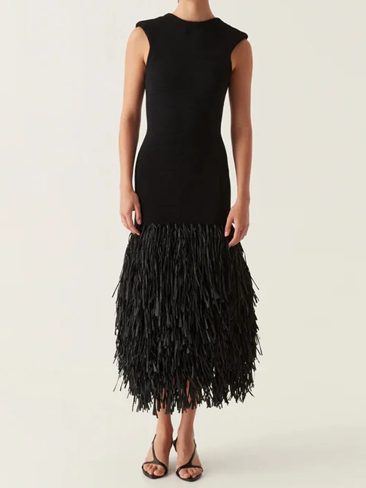 Aline | Long fringe dress