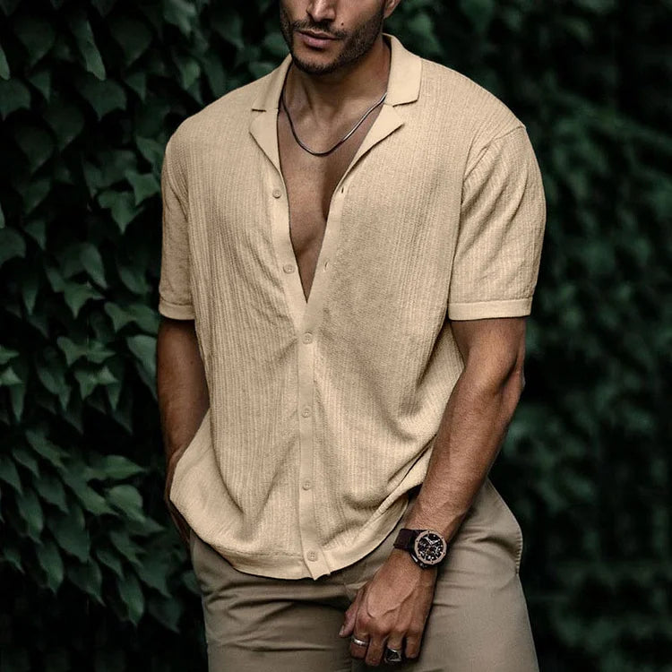 Liam | Men's Linen Summer Button-Up Shirt