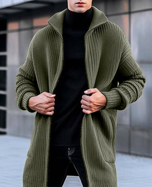 George - Ribbed Knit Long Cardigan