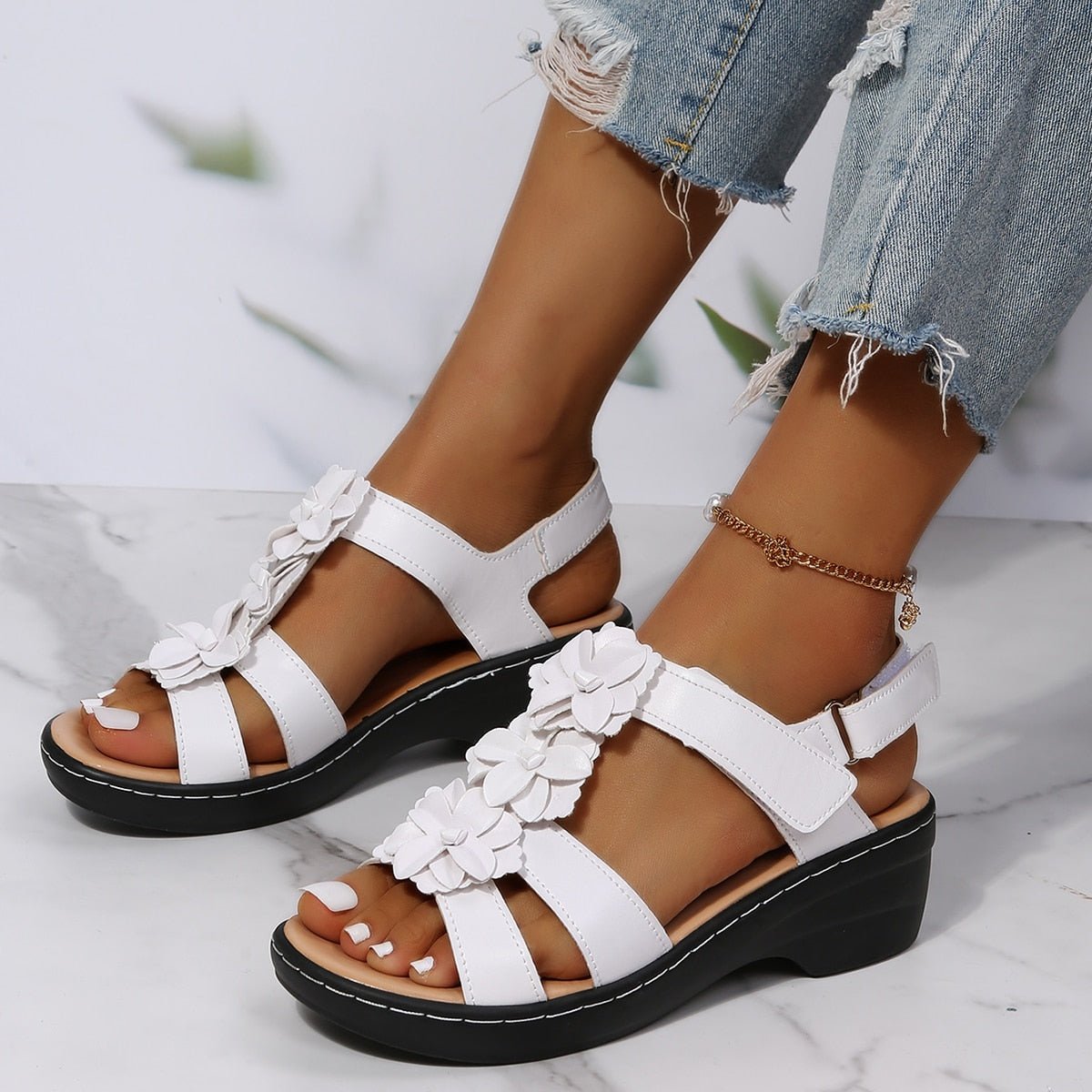 Matilda | Women's Orthopedic Sandals with Floral Design