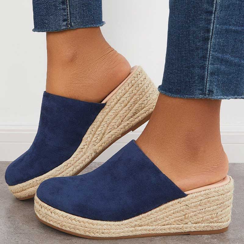 Zara | Elegant Wedge Espadrille Mules for Comfort