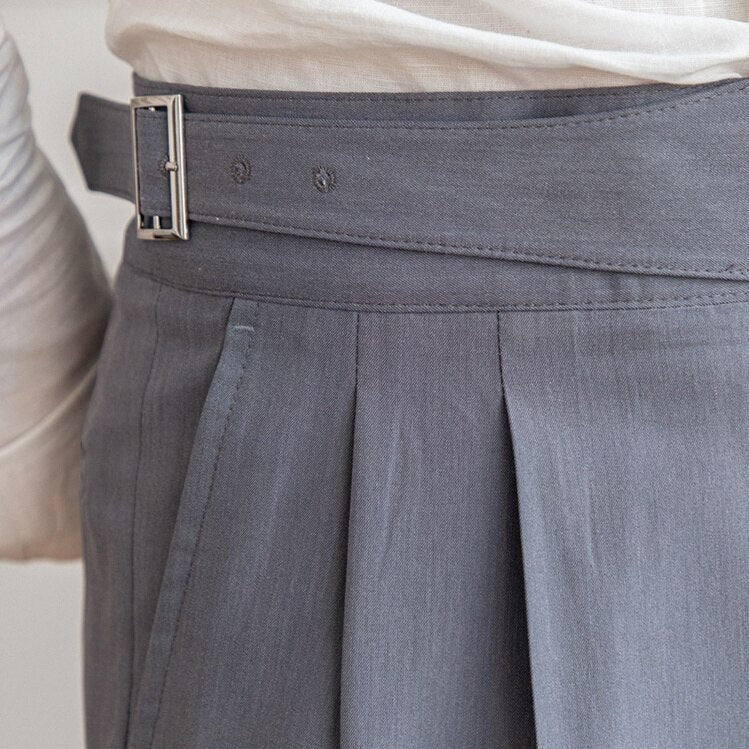 Henrik | Buckle Waist Formal Trousers