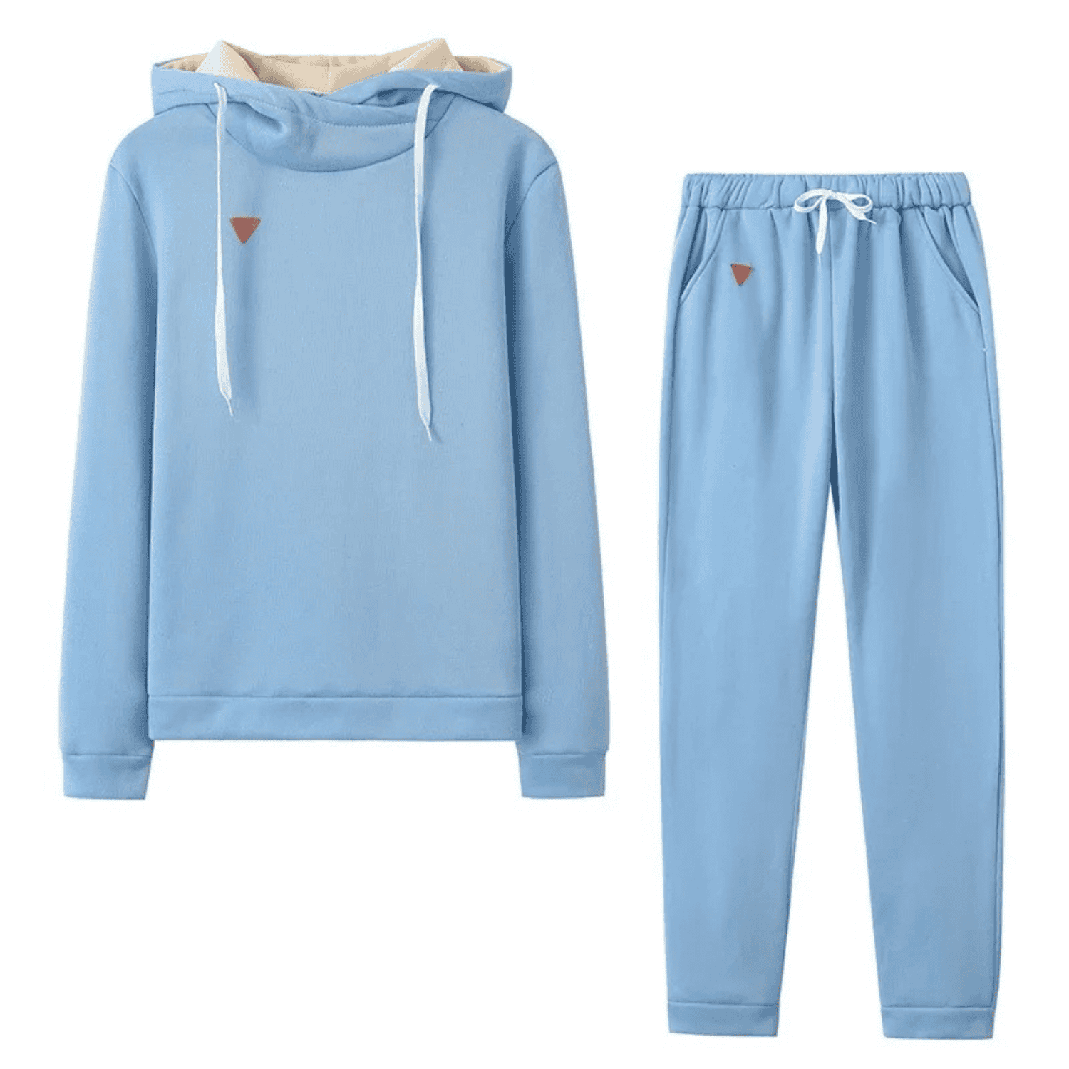 Solid Color Two-Piece Women's Tracksuit