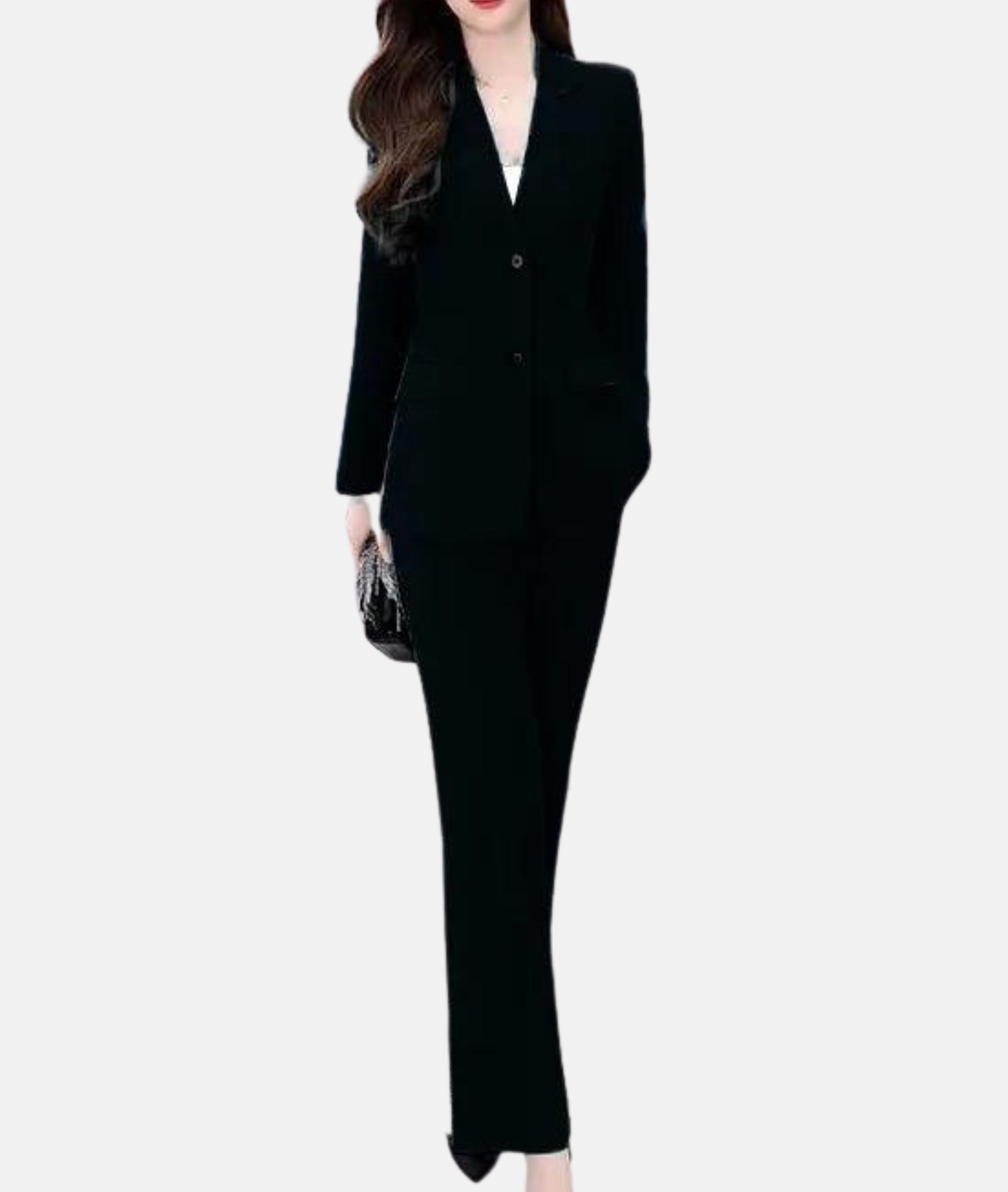 Chic Pantsuit with Fitted Blazer