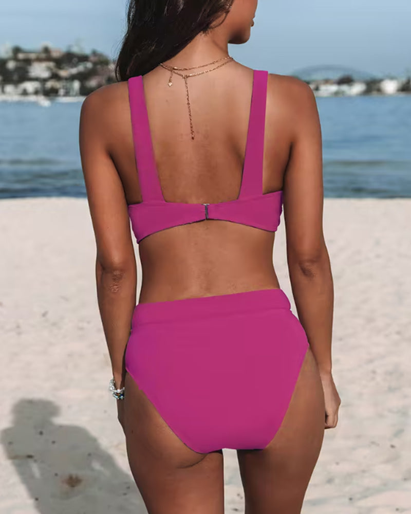 Zali | Solid High-Waist Bikini