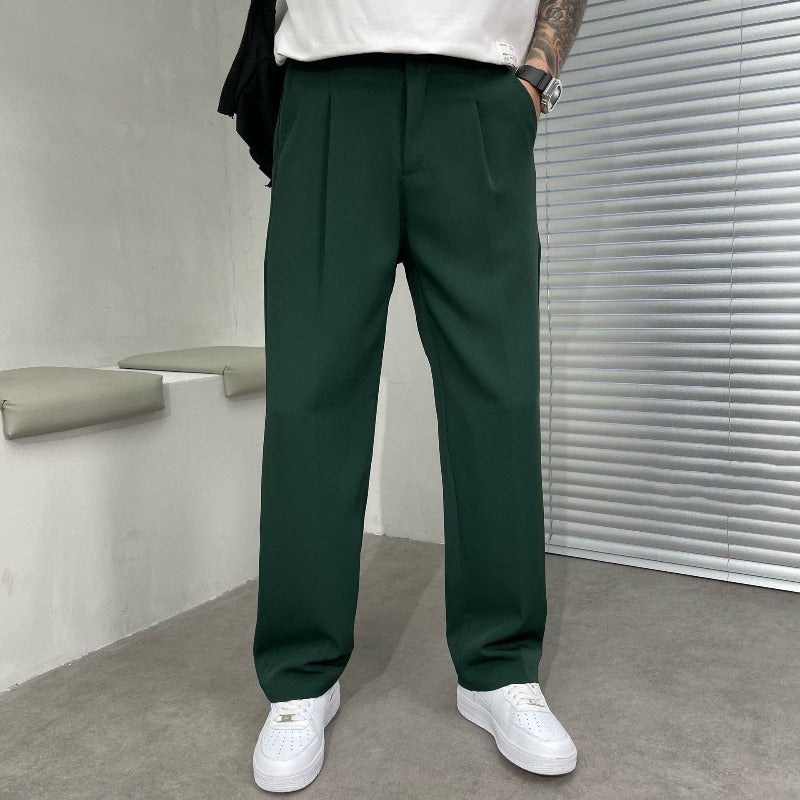 Theo | Elegant Straight Fit Cotton Pants
