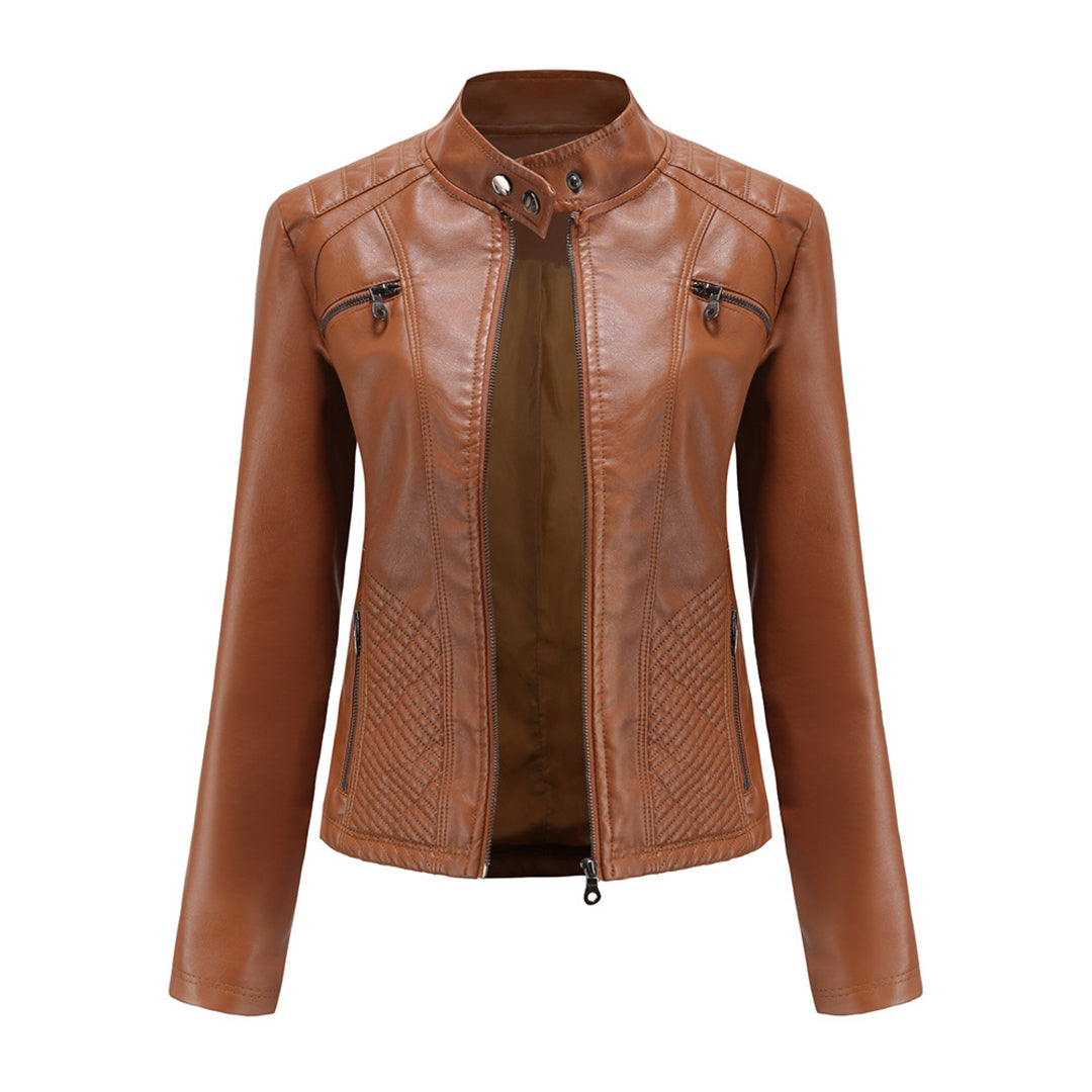 Women's Stylish Leather Jacket – Classic, Chic & Versatile