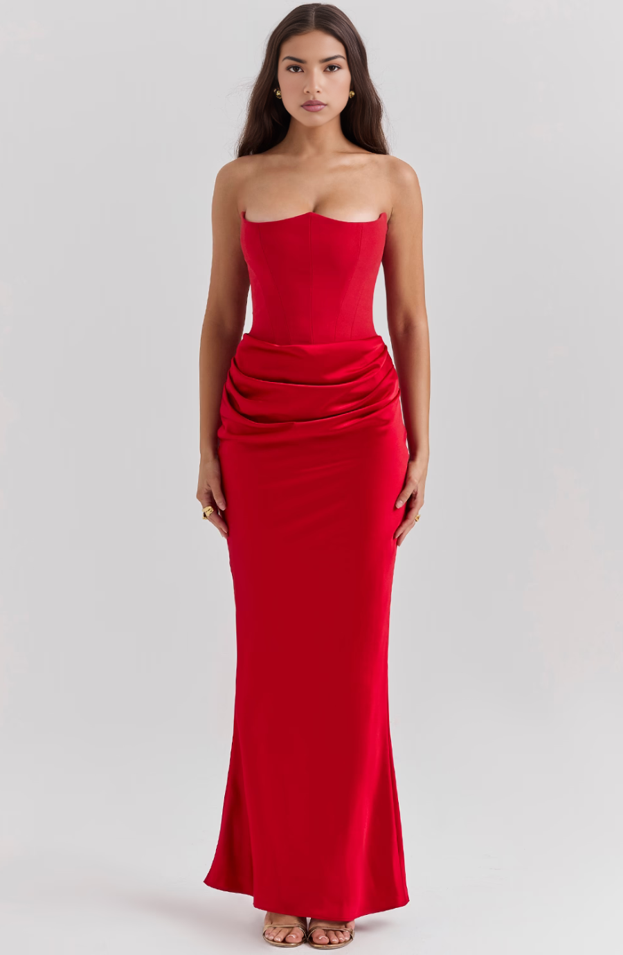 Aria | Strapless Maxi Dress for Wedding Guest
