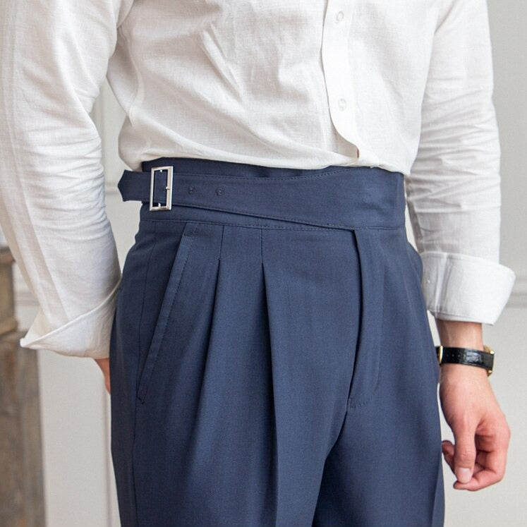 Henrik | Buckle Waist Formal Trousers
