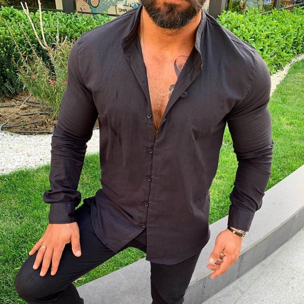 Angus | Men's Solid Linen Shirt