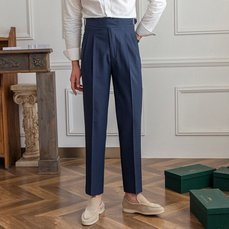 Henrik | Buckle Waist Formal Trousers