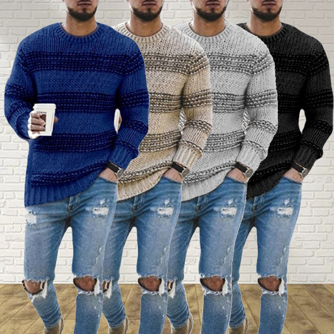 Coarse Knit Norwegian Sweater for Men