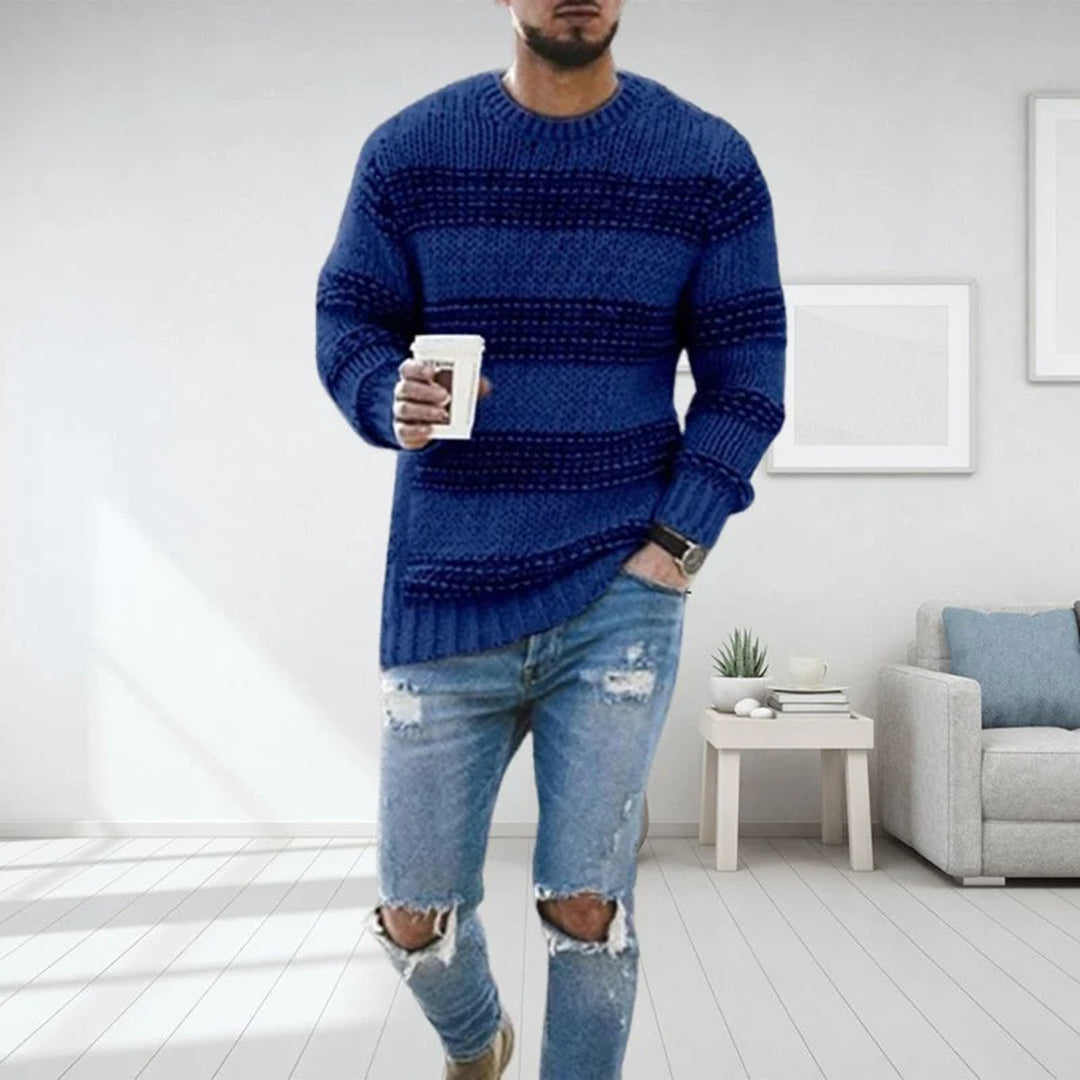 Coarse Knit Norwegian Sweater for Men