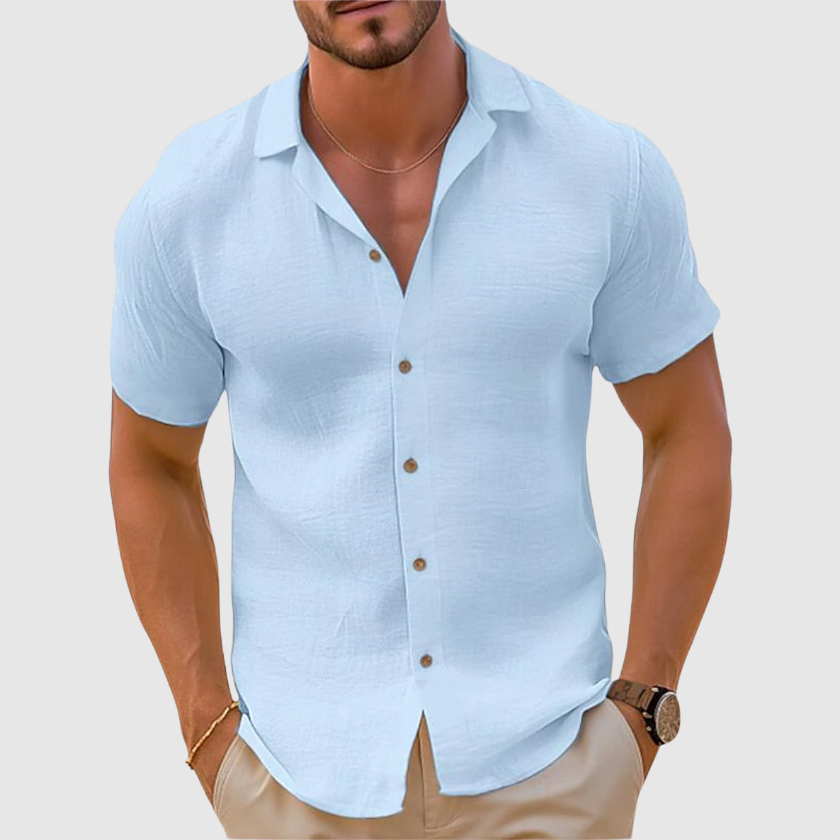 Kai | Men's Linen Island Shirt