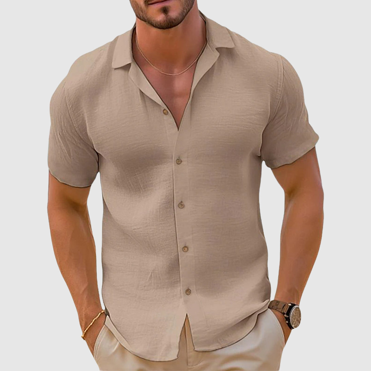 Kai | Men's Linen Island Shirt
