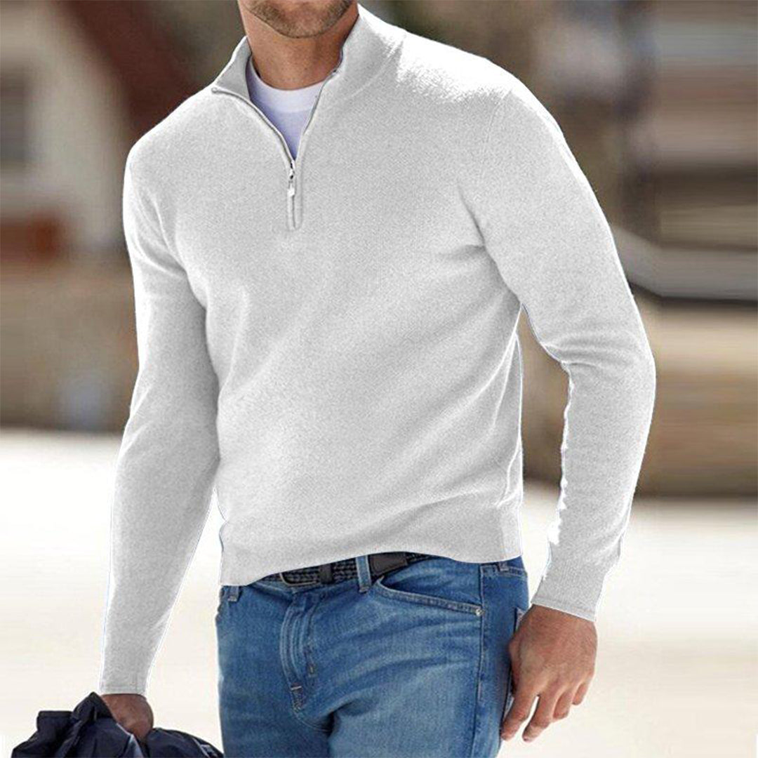 Luke - Men's Zippered Sweater