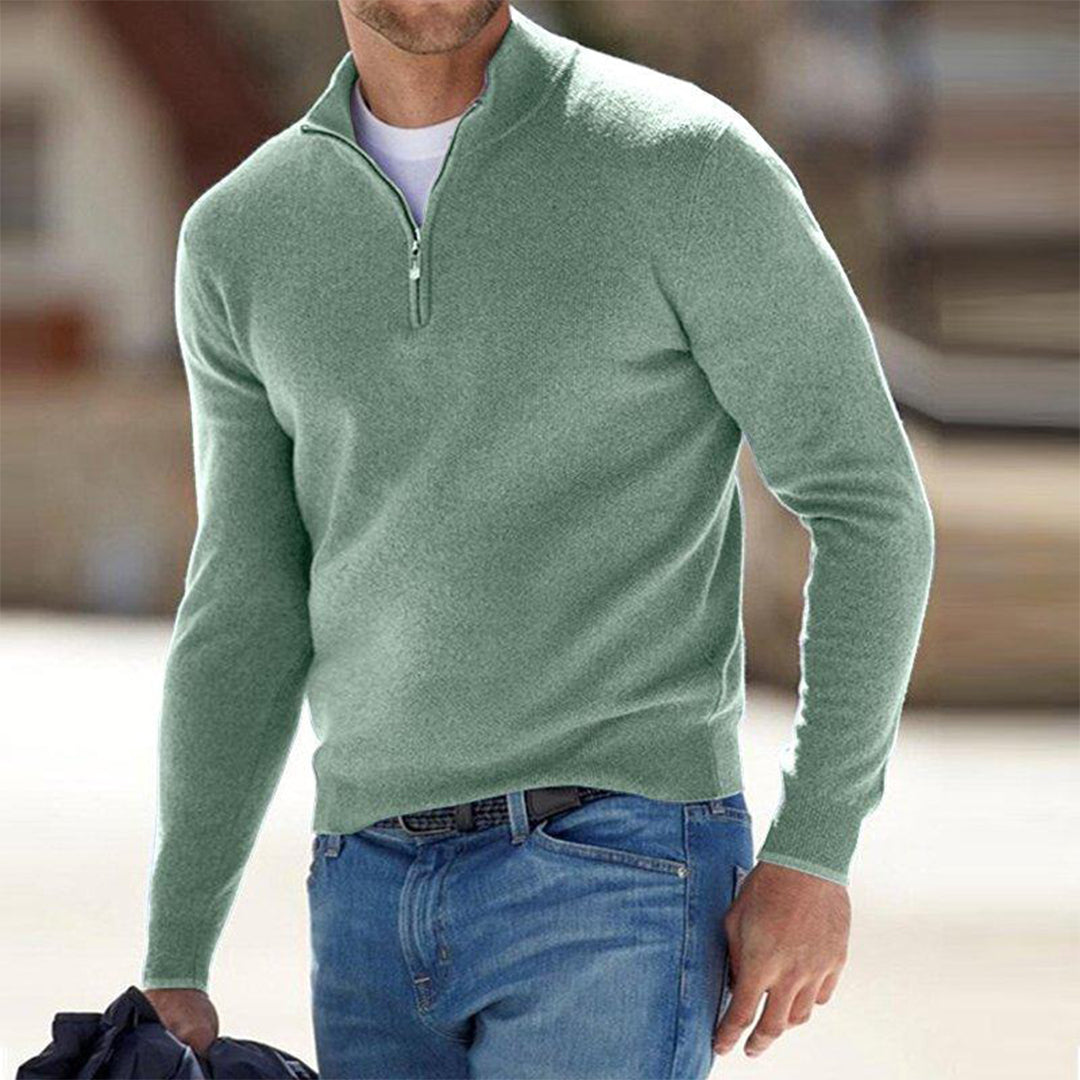 Luke - Men's Zippered Sweater