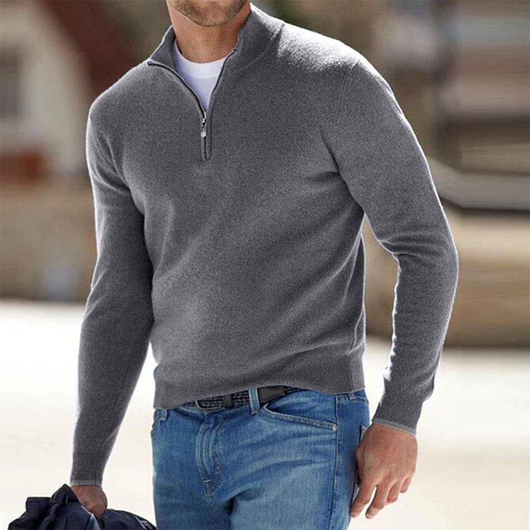 Luke - Men's Zippered Sweater