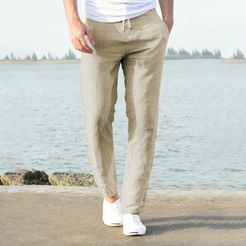 Linen Pants with Relaxed Fit
