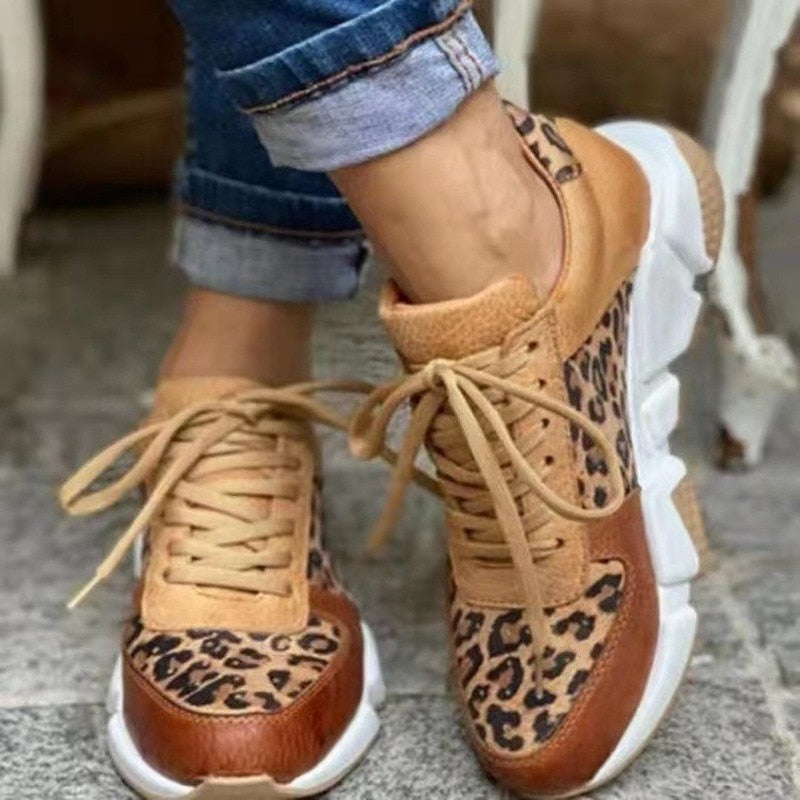 Isla | Orthopedic Sneakers with Stylish Leopard Print