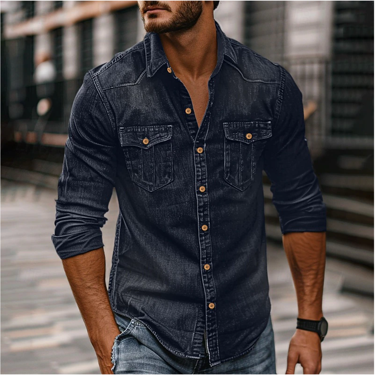 Oliver | Denim Shirt for Men