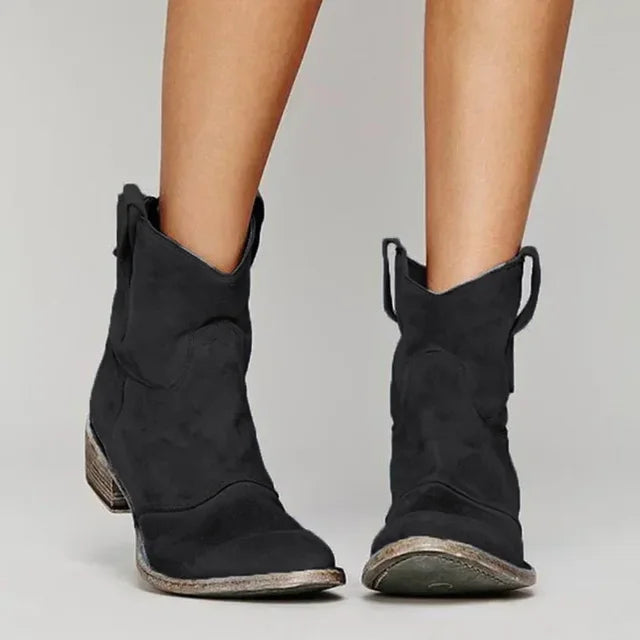 Ally – Vintage Cowboy Ankle Boots