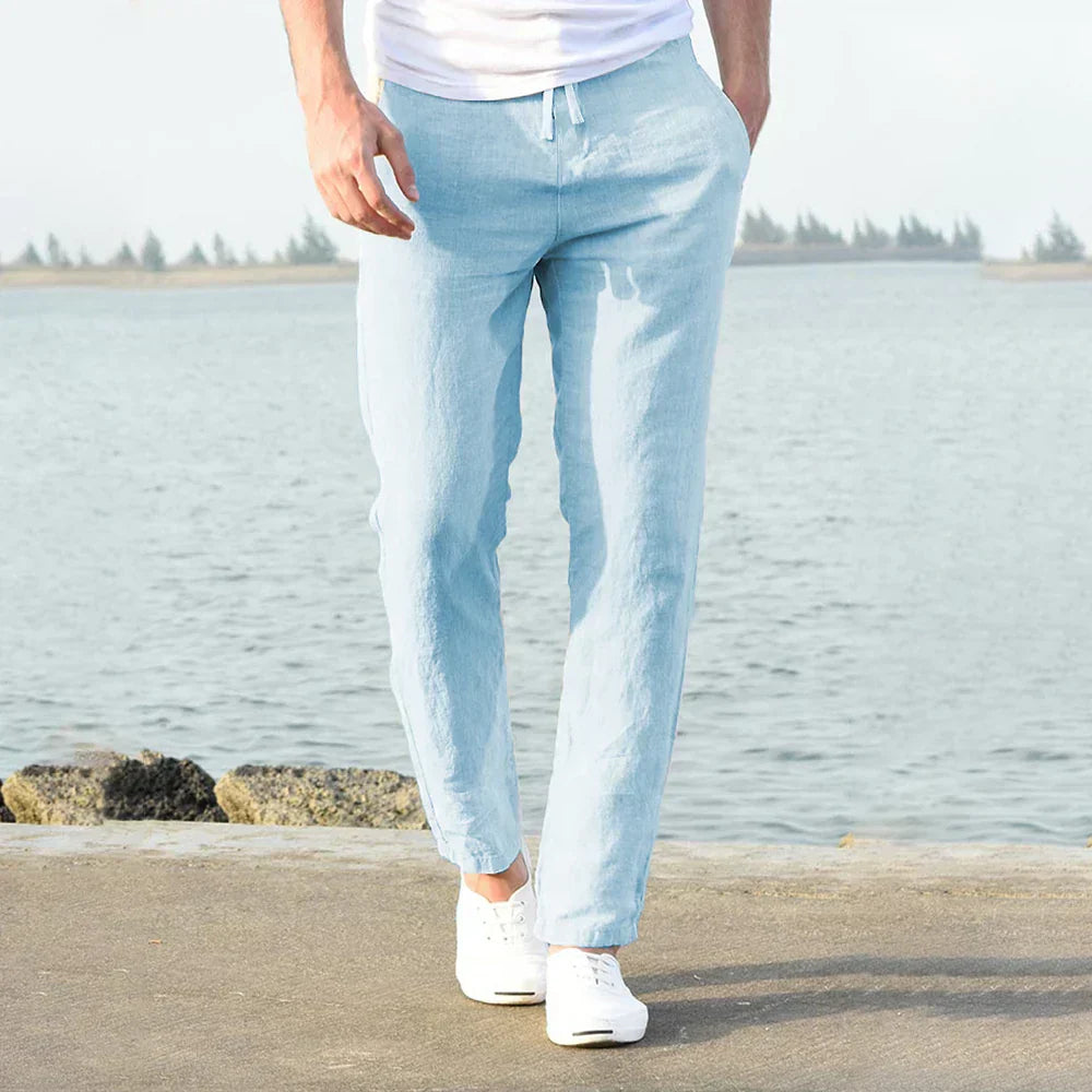 Linen Pants with Relaxed Fit