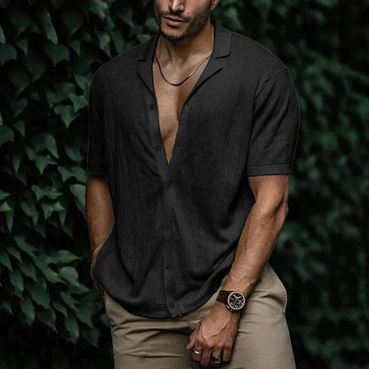 Liam | Men's Linen Summer Button-Up Shirt