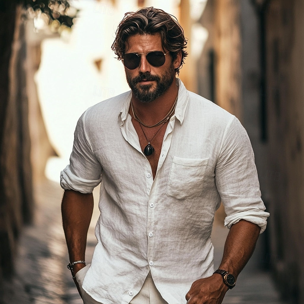 Blake | Men's Linen Summer Shirt