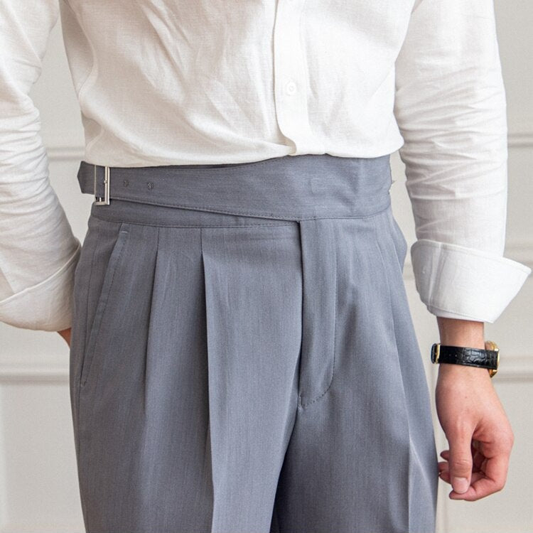 Henrik | Buckle Waist Formal Trousers