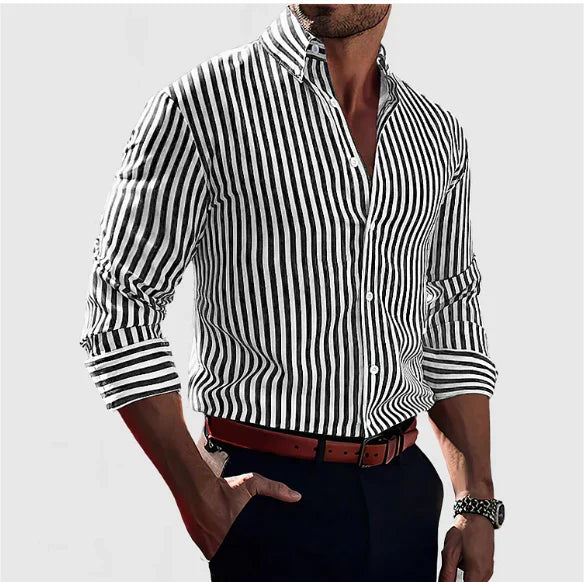 Striped men's Antonio shirt, fashionable and stylish