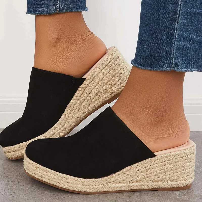 Zara | Elegant Wedge Espadrille Mules for Comfort