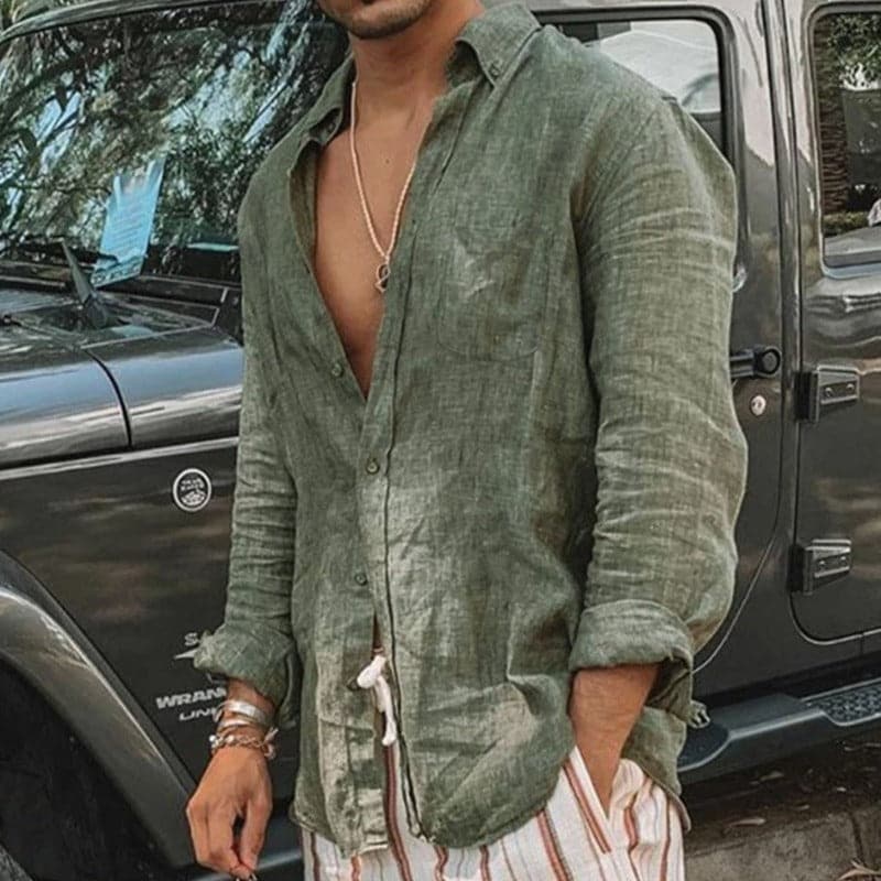 Oliver | Men's Linen Long-Sleeve Casual Shirt